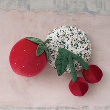 Load image into Gallery viewer, Cotton Velvet Cherry Shaped Pillow
