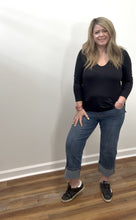 Load image into Gallery viewer, Wide Leg Roll Cuff Jeans
