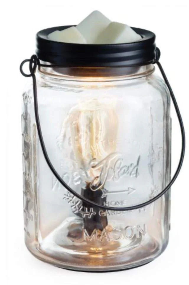 Vintage Style Bulb Illumination Fragrance Warmer Glass Mason Jar