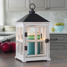 Load image into Gallery viewer, Wooden Candle Warmer Lantern, Weathered White
