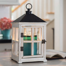 Load image into Gallery viewer, Wooden Candle Warmer Lantern, Weathered White
