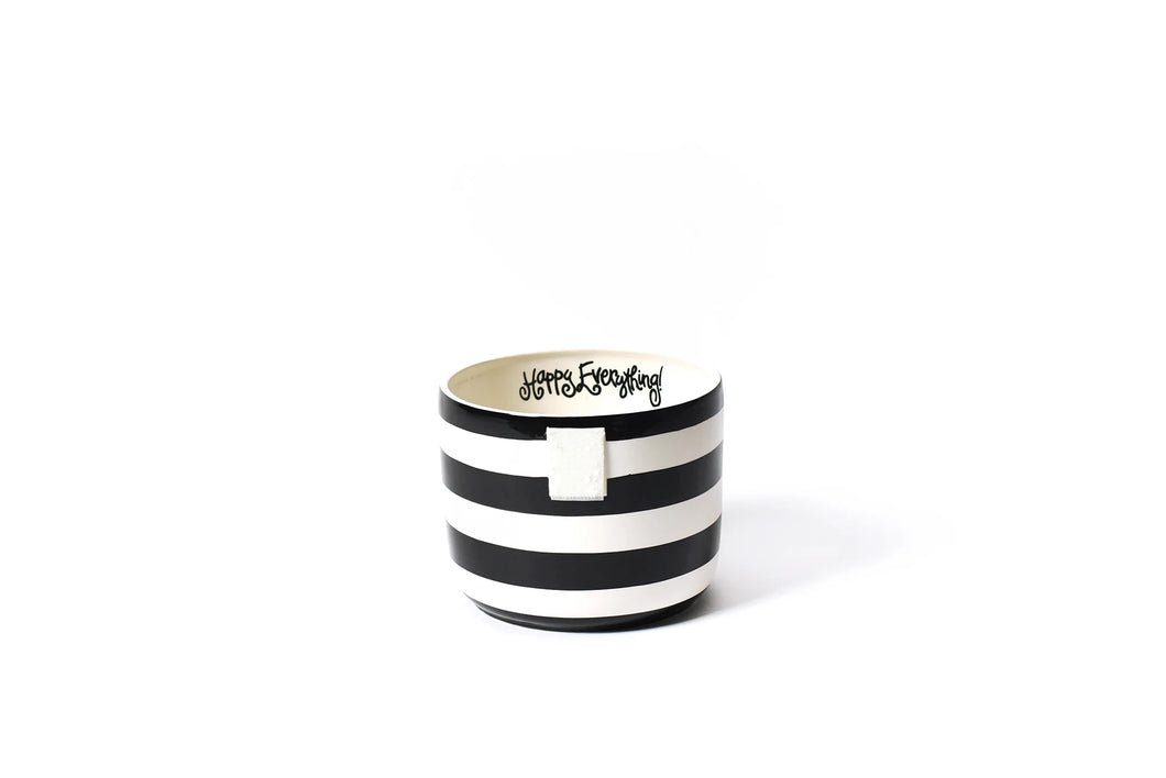 Black Stripe Happy Everything Mini Bowl