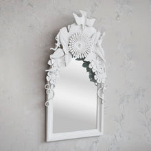 Load image into Gallery viewer, Wood Framed Wall Mirror w/ Embossed Metal Flowers &amp; Birds
