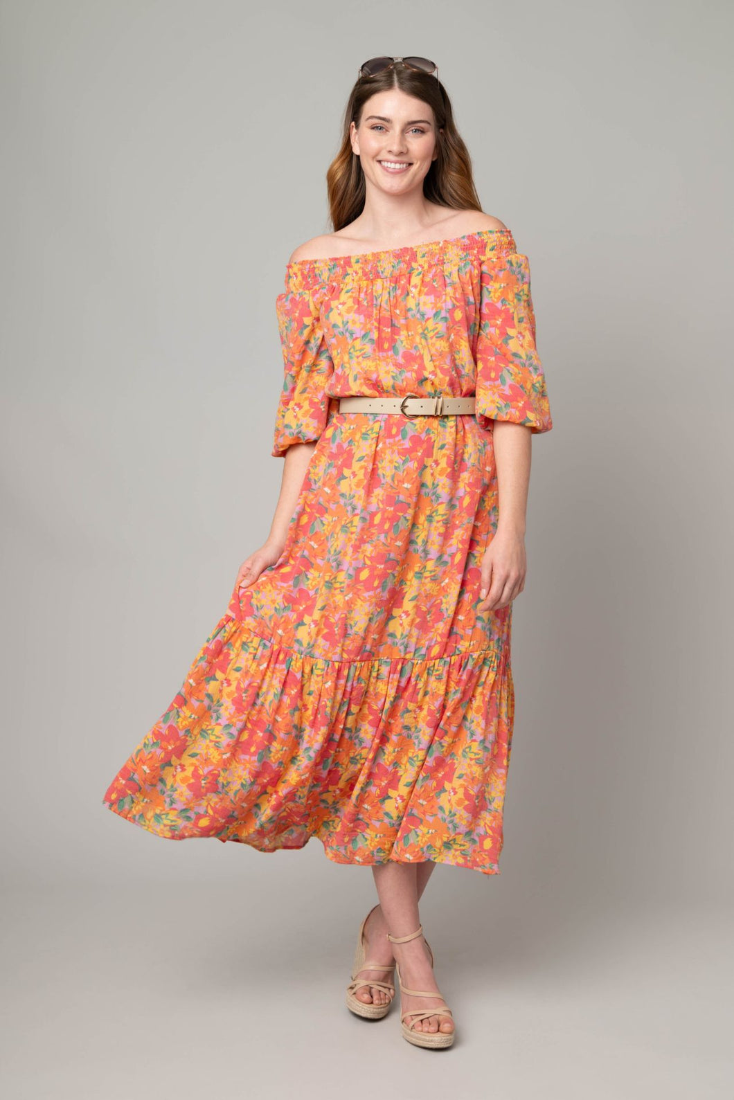 Off the Shoulder Floral Dress