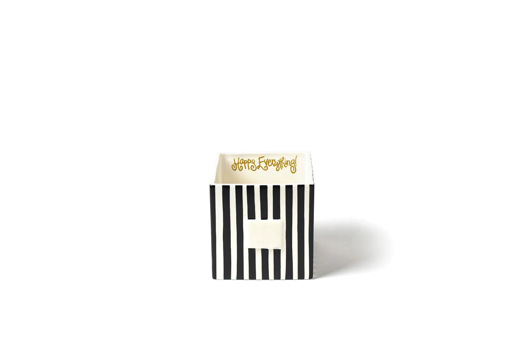 Black Stripe Mini Nesting Cube Medium