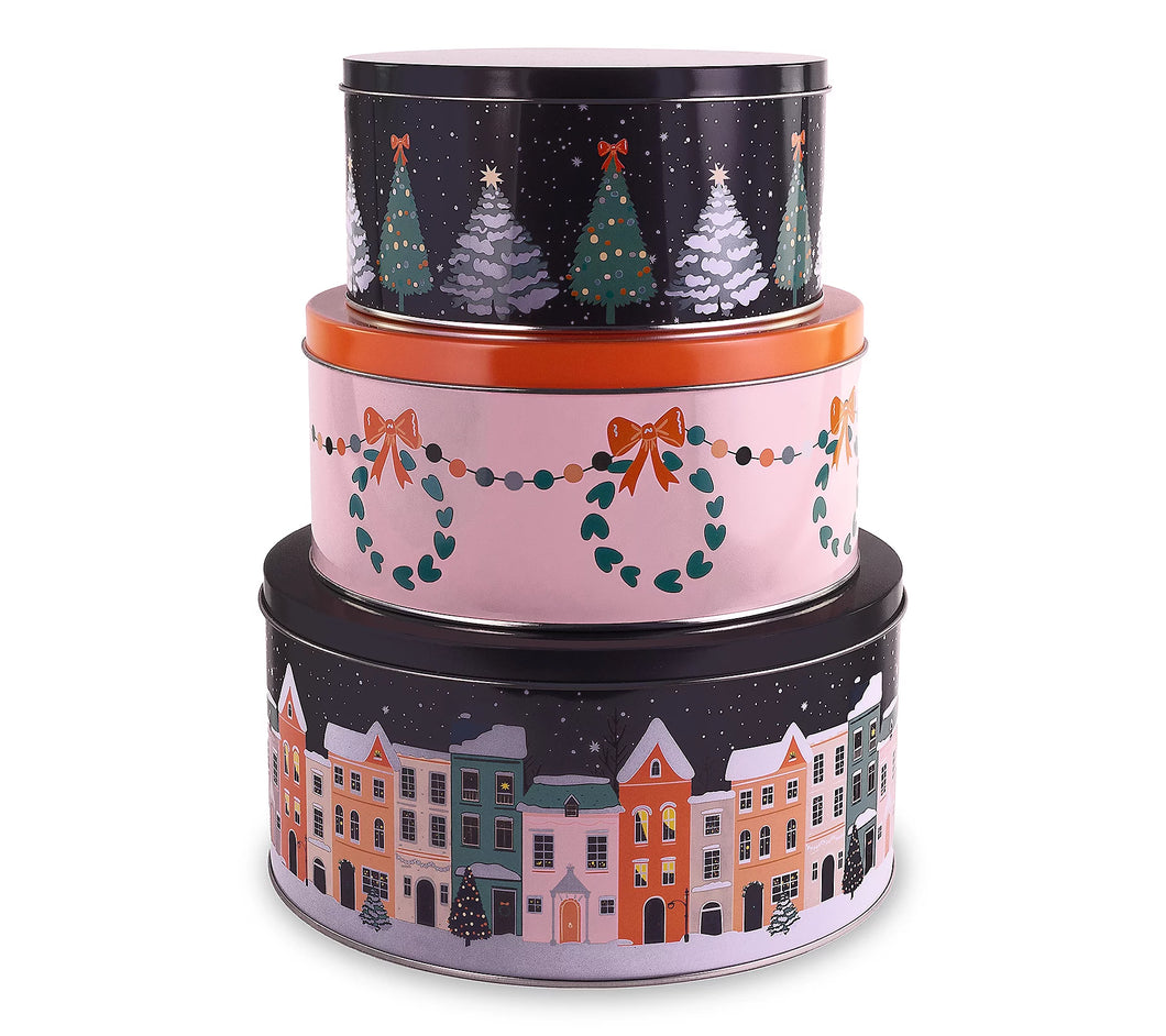 Cookie Tins, Set Of 3, Twas The Night Before Christmas