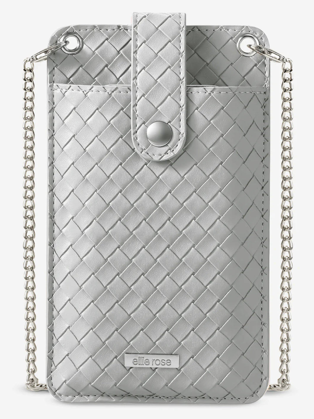 Crossbody Phone Bag, Silver