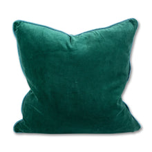 Load image into Gallery viewer, Charliss Velvet Pillow, Green + Aqua
