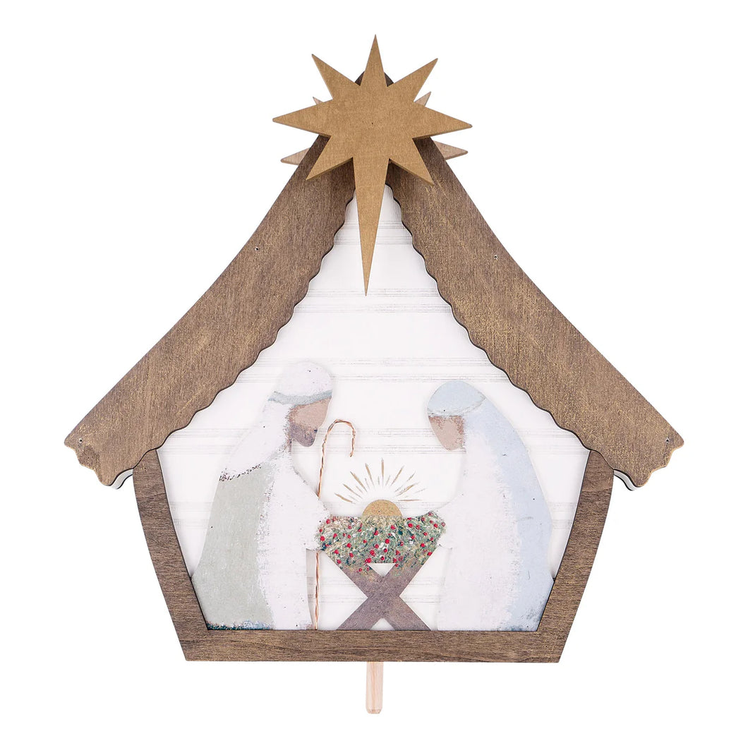 Gold Star Nativity Topper