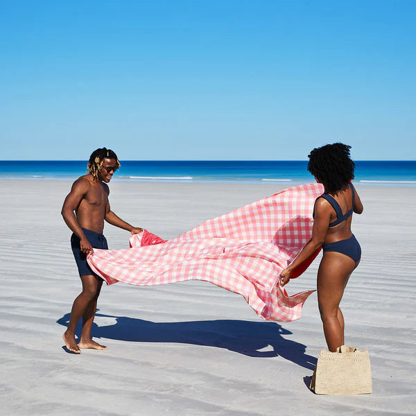 Dock Bay Picnic Blanket XL Strawberries Cream Lydia Jaynes LLC