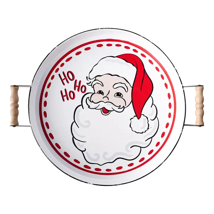 Santa Enamel Tray