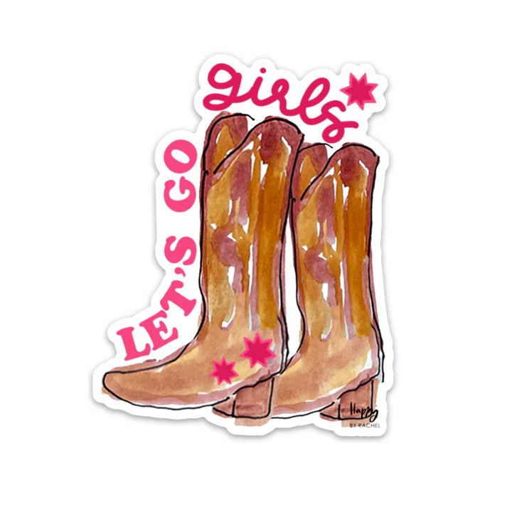 Lets Go Girls Boot Sticker