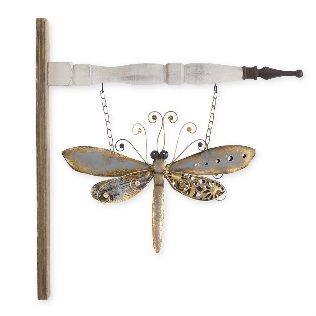Gray & Gold Metal Dragonfly Arrow