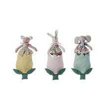 Load image into Gallery viewer, Plush Animal w Flower Shaped Pocket
