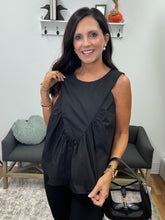 Load image into Gallery viewer, Game Day Sleeveless Ruffle Sleeve Top
