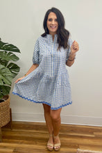 Load image into Gallery viewer, Gingham Button Front Dress

