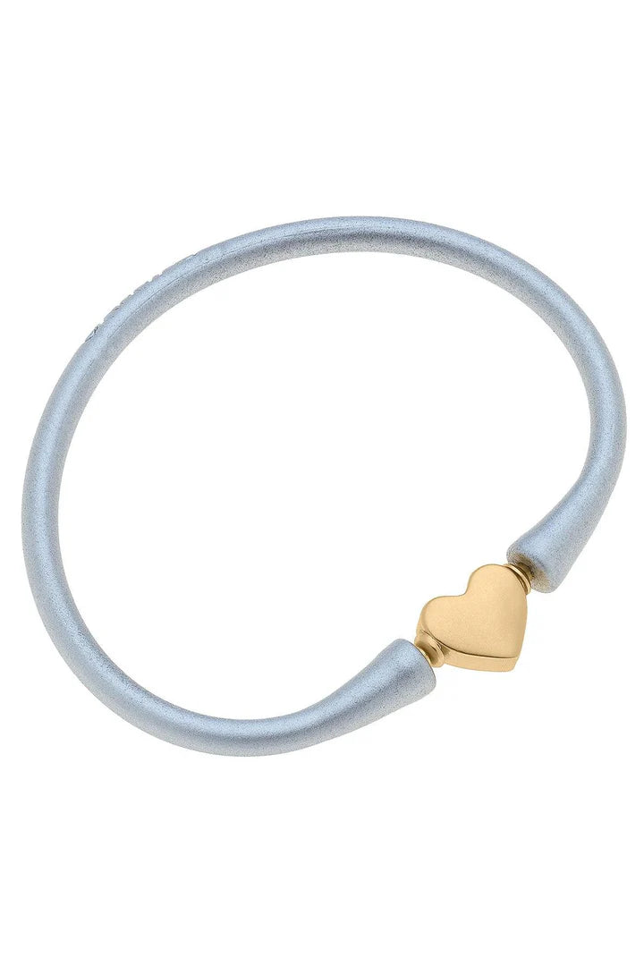 Bali Heart Bead Silicone Bracelet