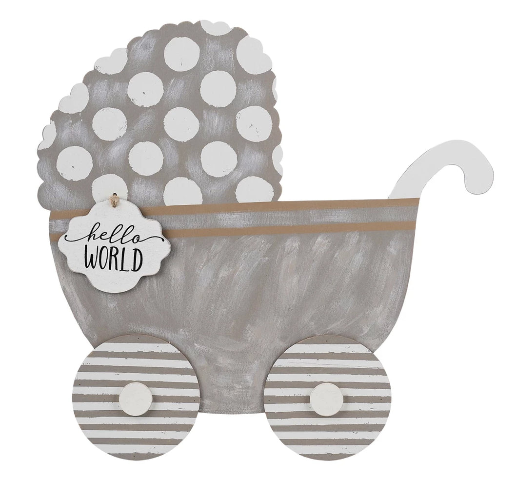 Hello World Baby Carriage Topper