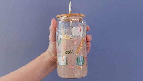 Teacher Icons Glass Can