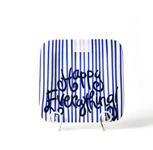 Load image into Gallery viewer, Indigo Skinny Stripe Mini Happy Everything Platter (Square)
