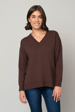 Load image into Gallery viewer, Jersey Stitch V-Neck Sweater
