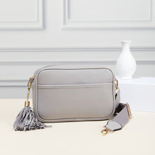 Load image into Gallery viewer, The Nova Pebble Vegan Leather Crossbody Bag w/ Canvas Strap
