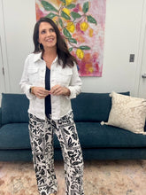 Load image into Gallery viewer, Linque Black &amp; White Patchwork Pant
