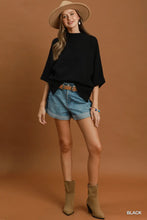 Load image into Gallery viewer, Mock Neck Dolman Sleeve Sweater Top

