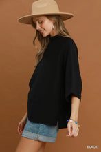 Load image into Gallery viewer, Mock Neck Dolman Sleeve Sweater Top
