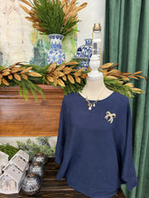 Load image into Gallery viewer, Dolman Sleeve Scoop Hem Sweater
