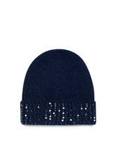 Load image into Gallery viewer, Sequin Beanie, Navy
