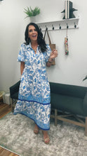 Load and play video in Gallery viewer, Eloise Porcelain Vines Blue Dress
