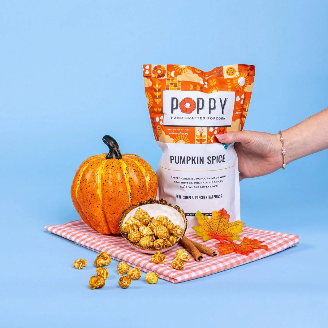 Poppy Pumpkin Spice Popcorn