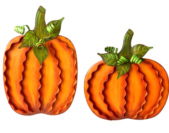RT Ribbon Pumpkins, Large, set of 2