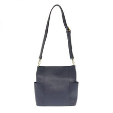 Load image into Gallery viewer, Navy Kayleigh Side Pocket Bucket Bag
