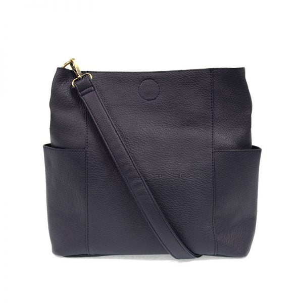 Navy Kayleigh Side Pocket Bucket Bag