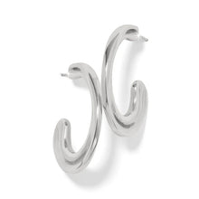 Load image into Gallery viewer, Cascade Silver Hoop
