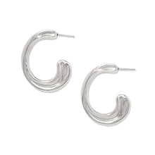 Load image into Gallery viewer, Cascade Silver Hoop

