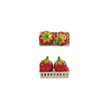 Load image into Gallery viewer, Stoneware Strawberry Shaped Salt &amp; Pepper Shakers
