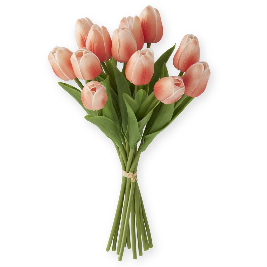 Real Touch Dark Peach Tulip Bundle