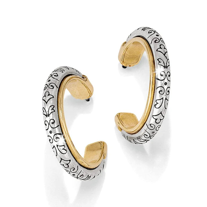 SLV/GD VENEZIA HOOP EARRINGS