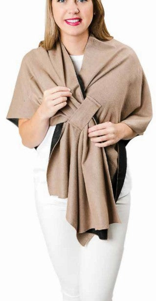 Kate Wrap: Black and Tan