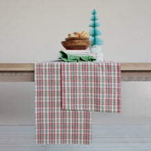 Load image into Gallery viewer, 108" L Woven Cotton Table Runner, plaid
