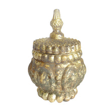 Load image into Gallery viewer, Decorative Embossed Mercury Glass Container
