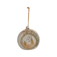 Load image into Gallery viewer, Mercury Glass Diorama Ornament W Deer &amp; Trees
