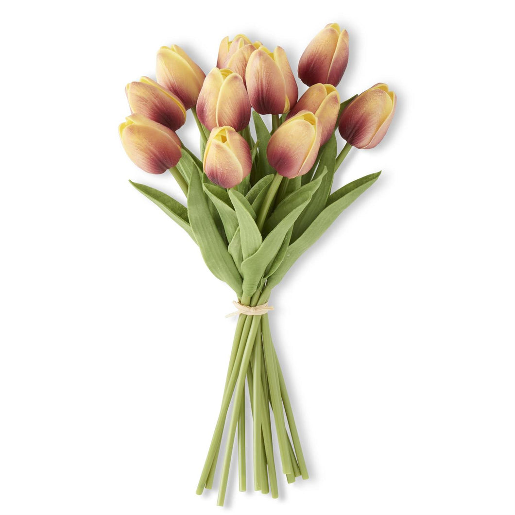 Real Touch Yellow Orange Tulip Bundle