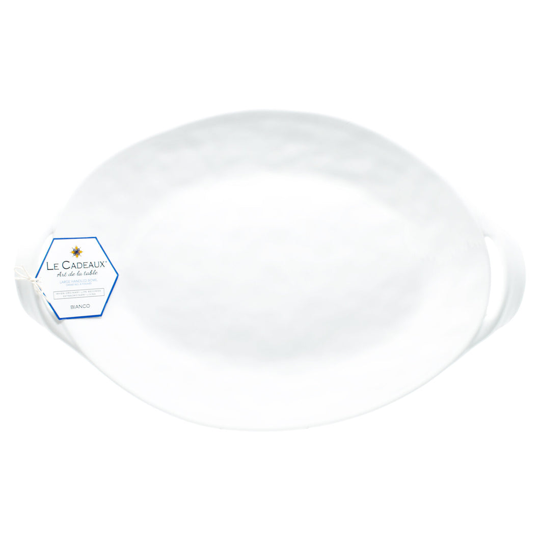 Large 18'' Two Handled Oval Platter- Bianco