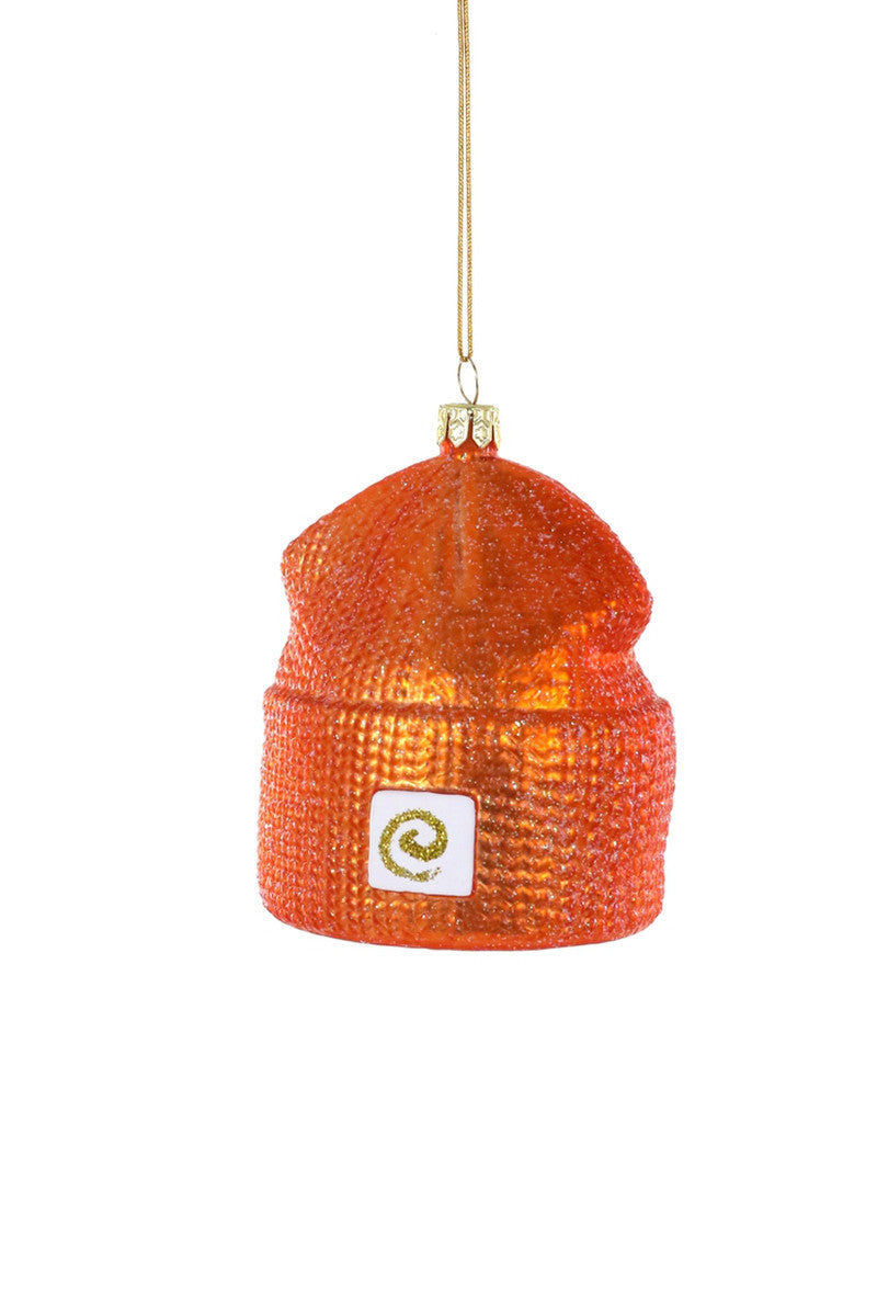 Hipster Beanie Ornament, Orange