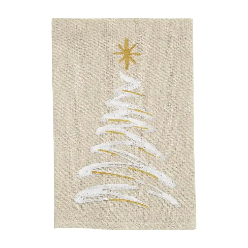 Hand Painted Christmas Tree Towel