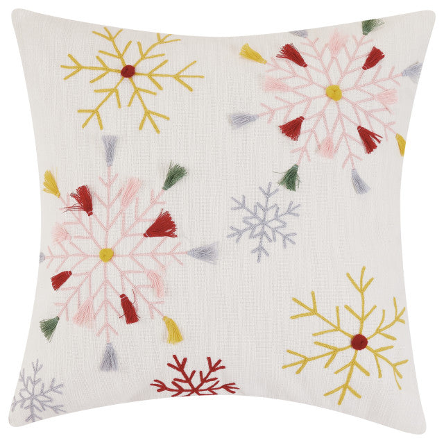 Colorful Snowflake Pillow